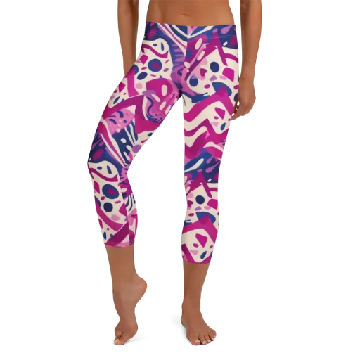 Neon Matisse on a Capri Leggings