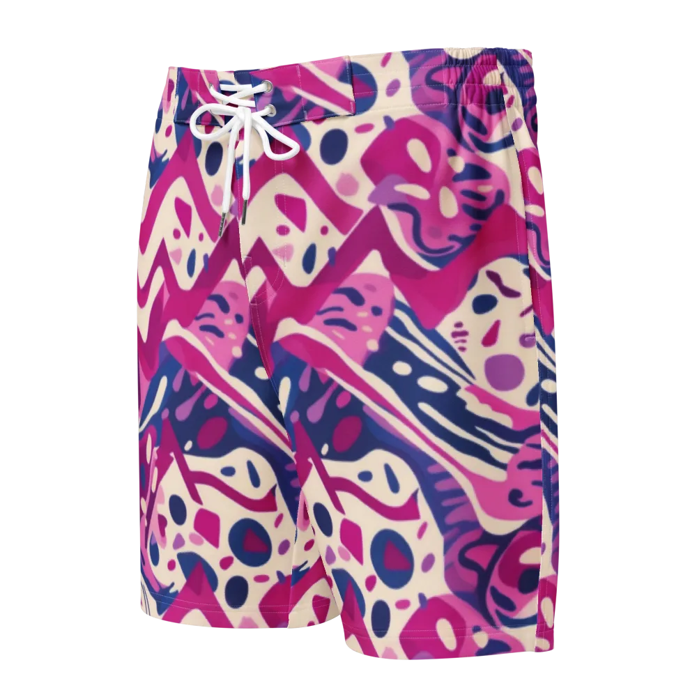 Neon Matisse on Men's Board Shorts — Front