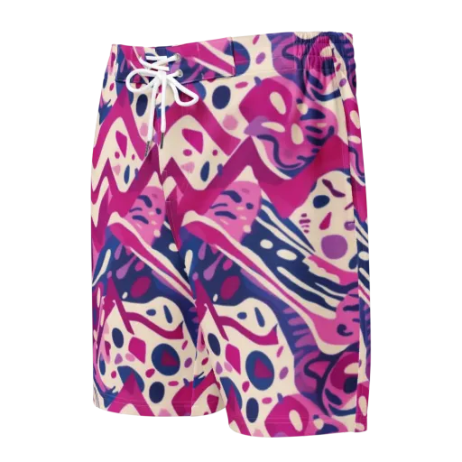 Neon Matisse on a Men's Board Shorts