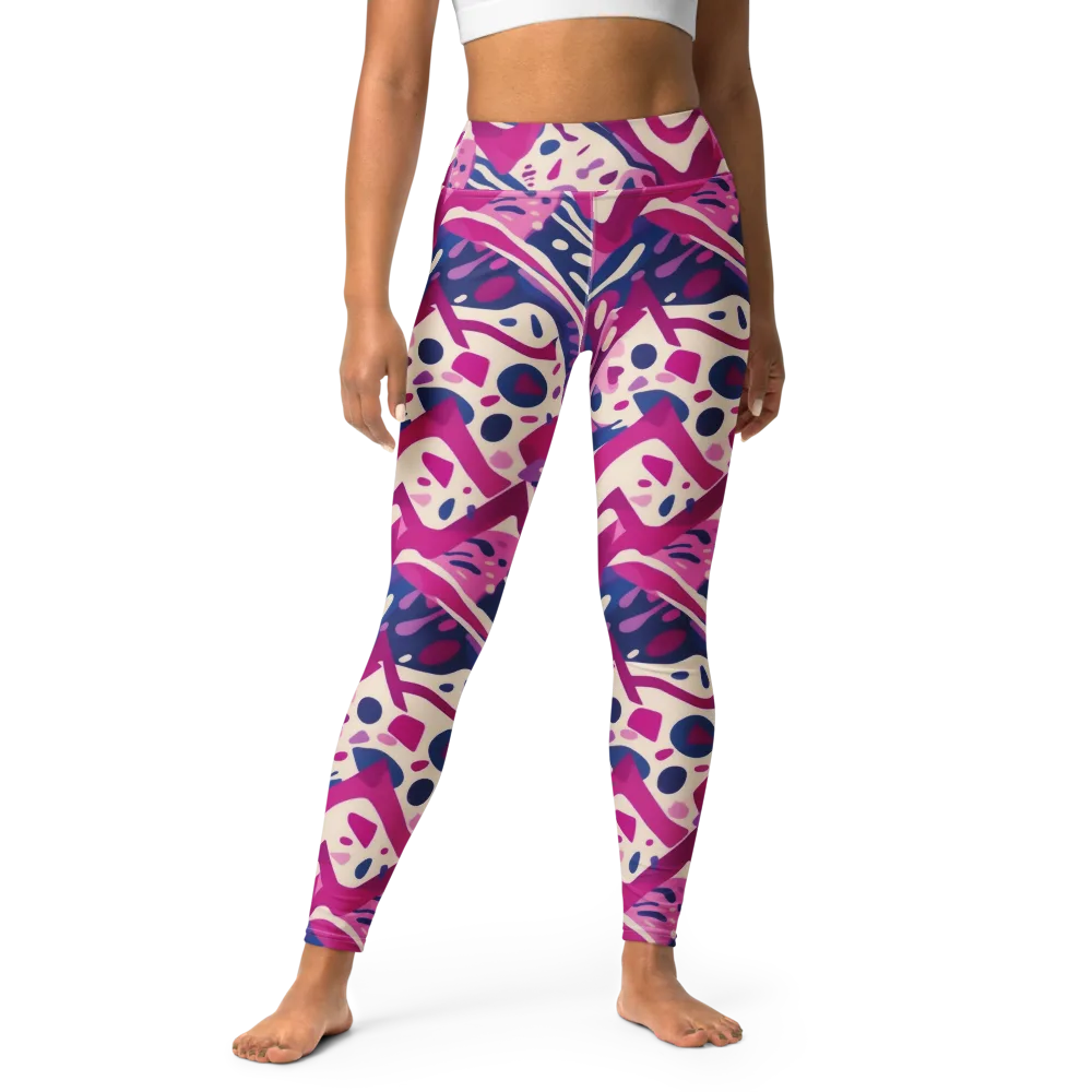 Neon Matisse on Yoga Leggings — Front