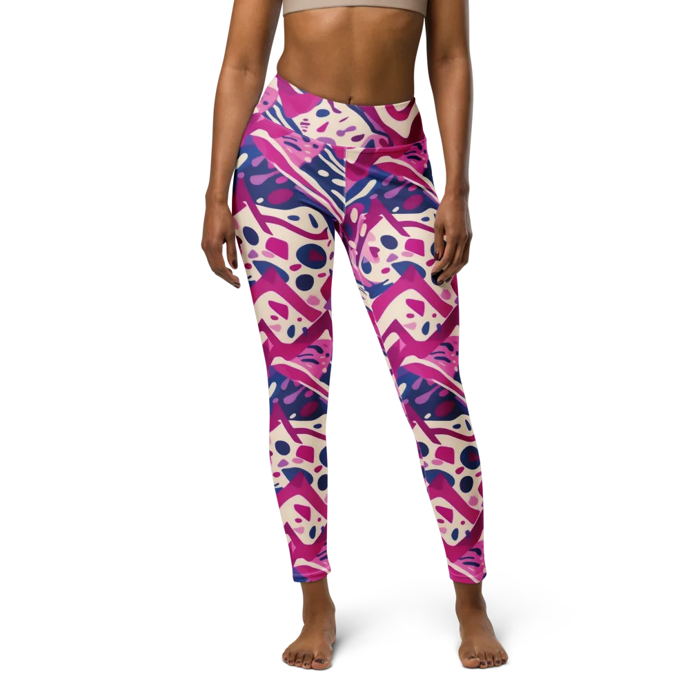 Neon Matisse on Yoga Leggings — Front