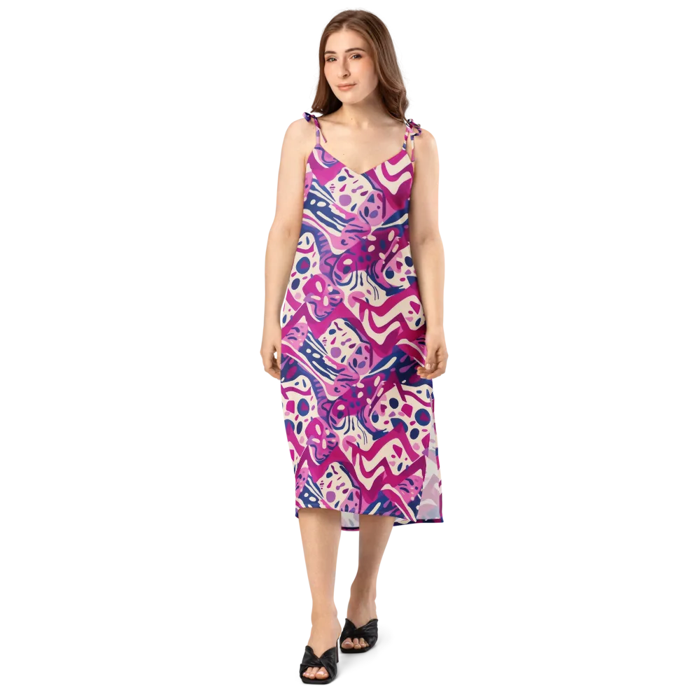 Neon Matisse on Slip Dress — Front
