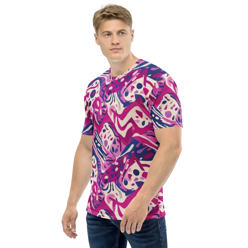 Neon Matisse on Men's Crew Neck T-Shirt — Left