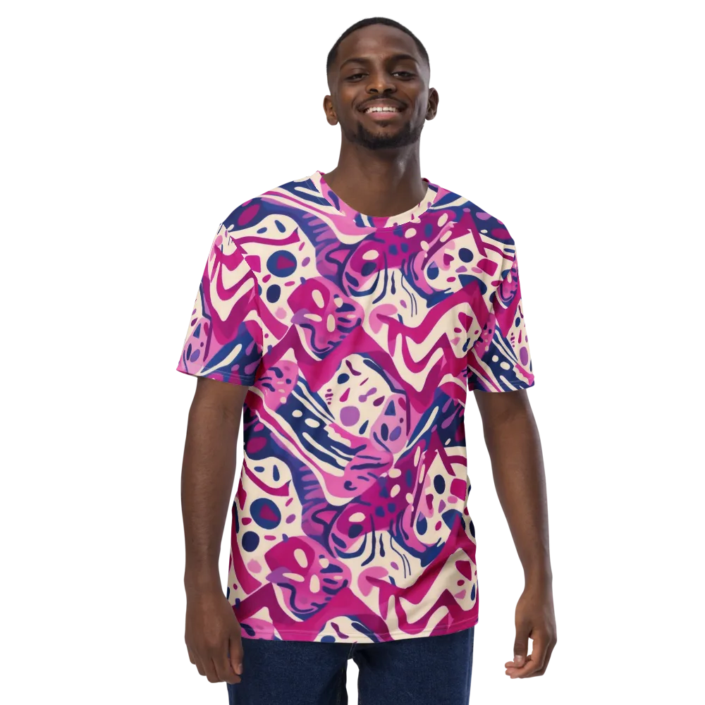 Neon Matisse on Men's Crew Neck T-Shirt — Front