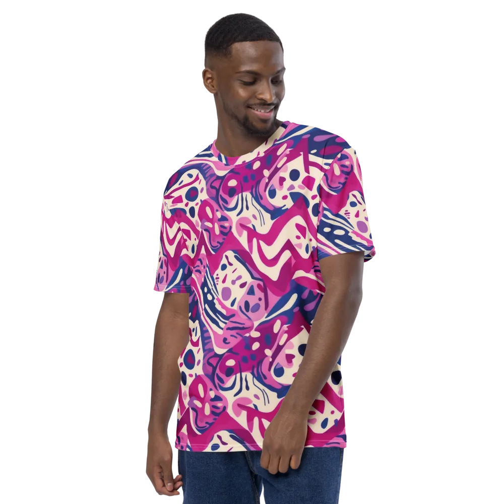 Neon Matisse on Men's Crew Neck T-Shirt — Left