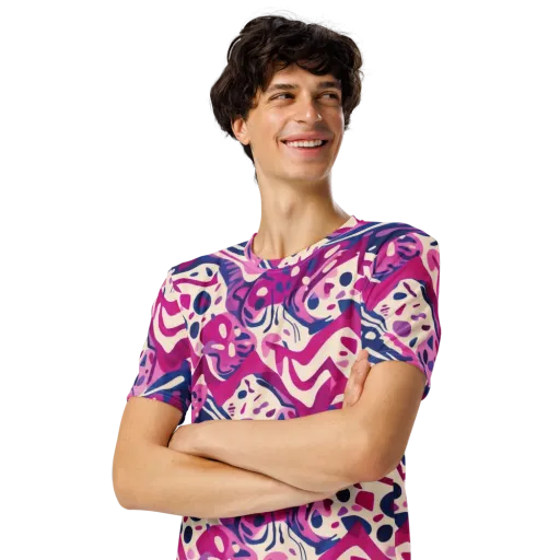 Neon Matisse on a Men's Crew Neck T-Shirt