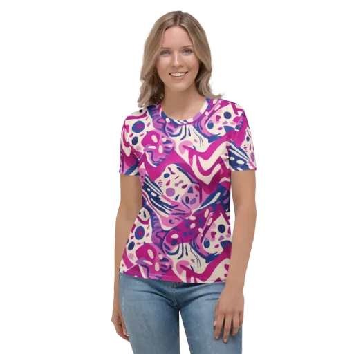 Neon Matisse on a Women's Crew Neck T-Shirt