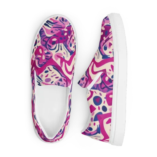 Neon Matisse on a Men's Slip-On Canvas Shoes