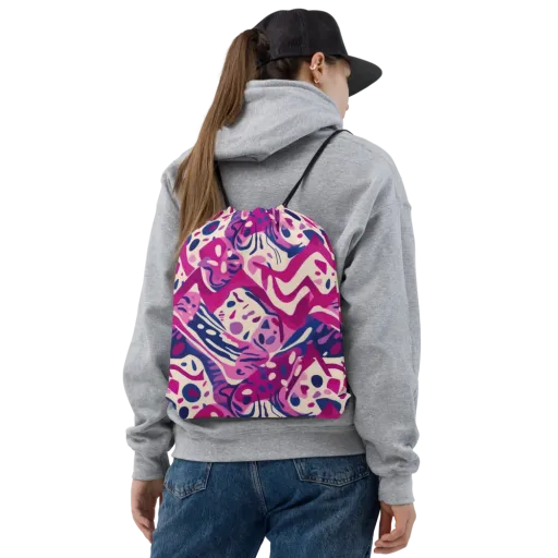 Neon Matisse on a Drawstring Bag