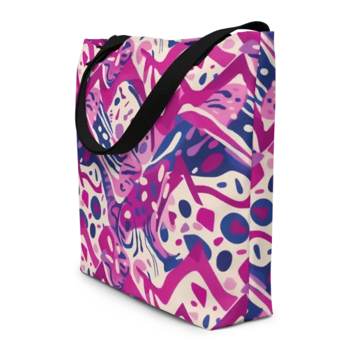 Neon Matisse on a Large Tote Bag W/ Pocket