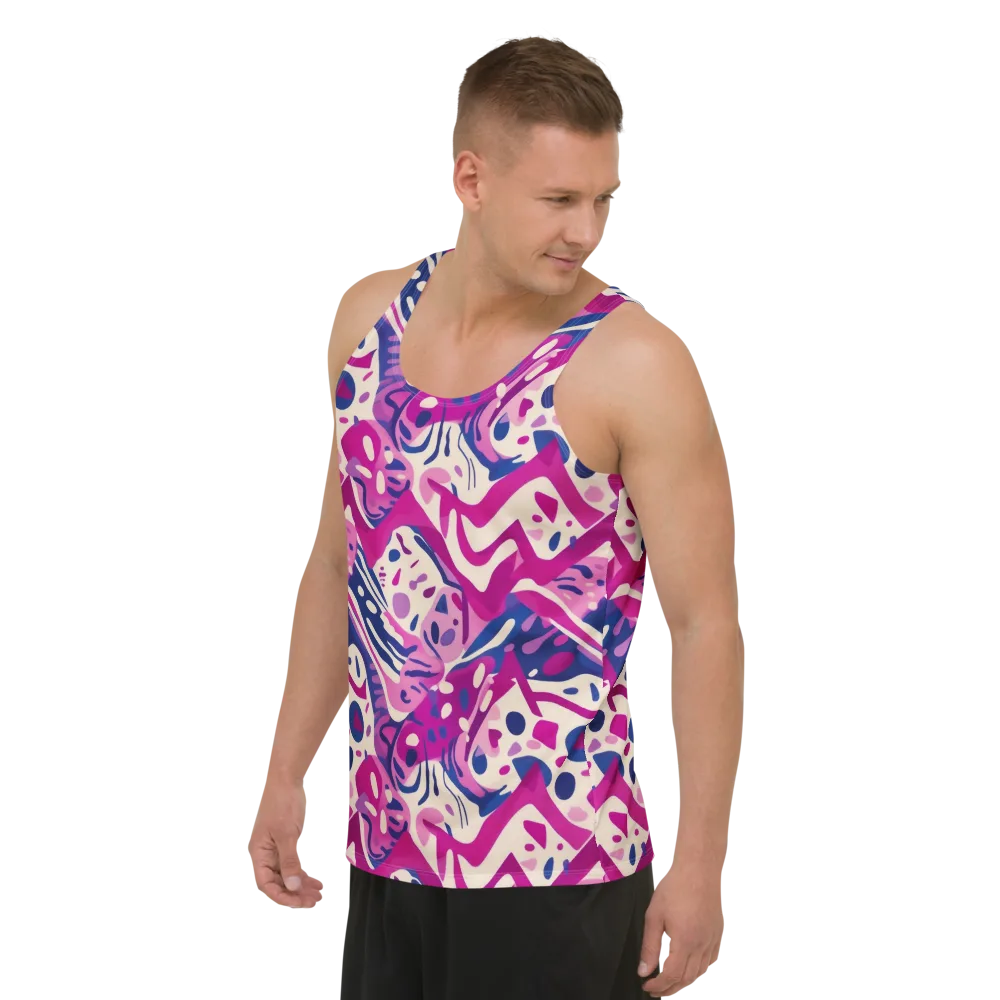 Neon Matisse on Men's Tank Top — Left Front