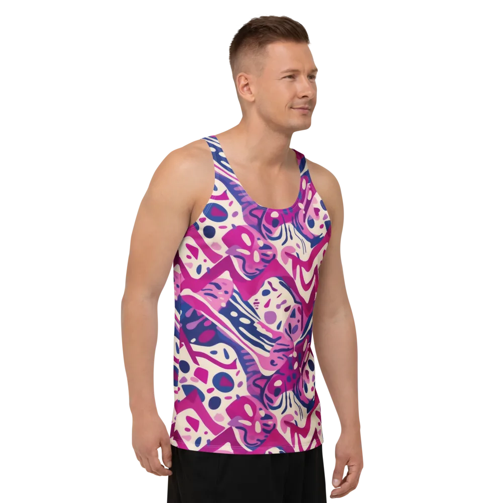 Neon Matisse on Men's Tank Top — Right Front