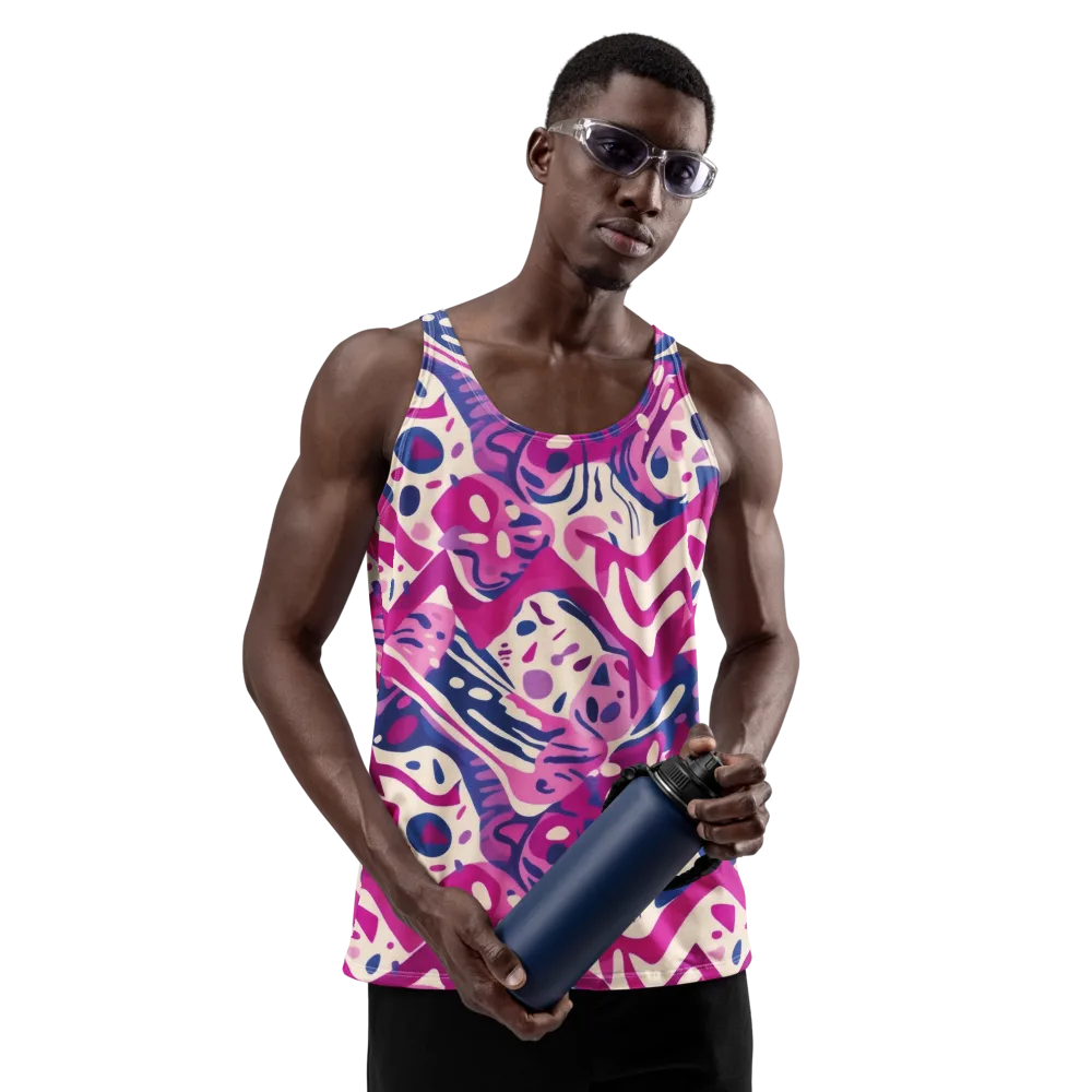 Neon Matisse on Men's Tank Top — Front