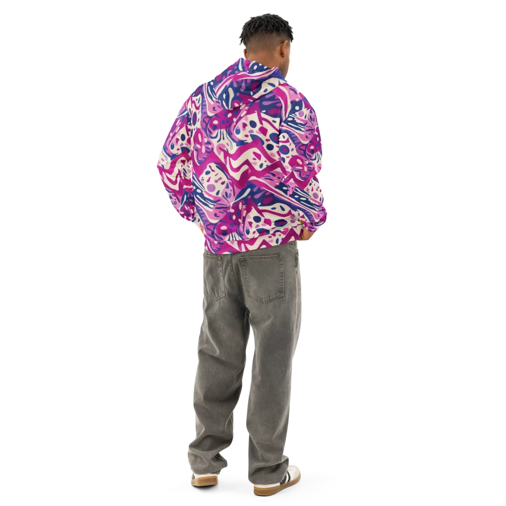 Neon Matisse on Cotton Hoodie — Back