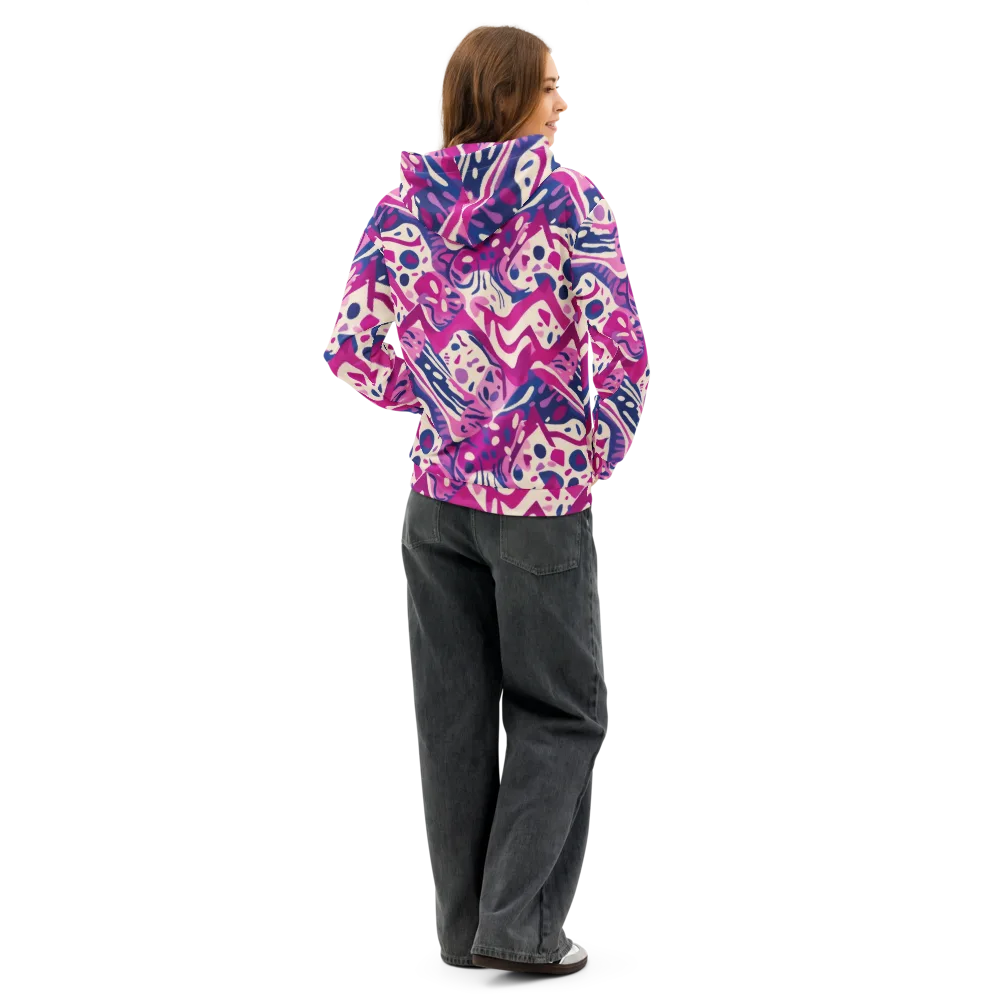 Neon Matisse on Cotton Hoodie — Back