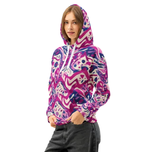 Neon Matisse on a Cotton Hoodie