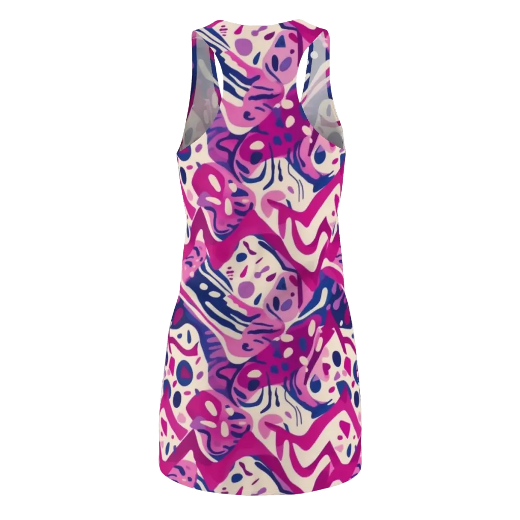 Neon Matisse on Racerback Dress — Back