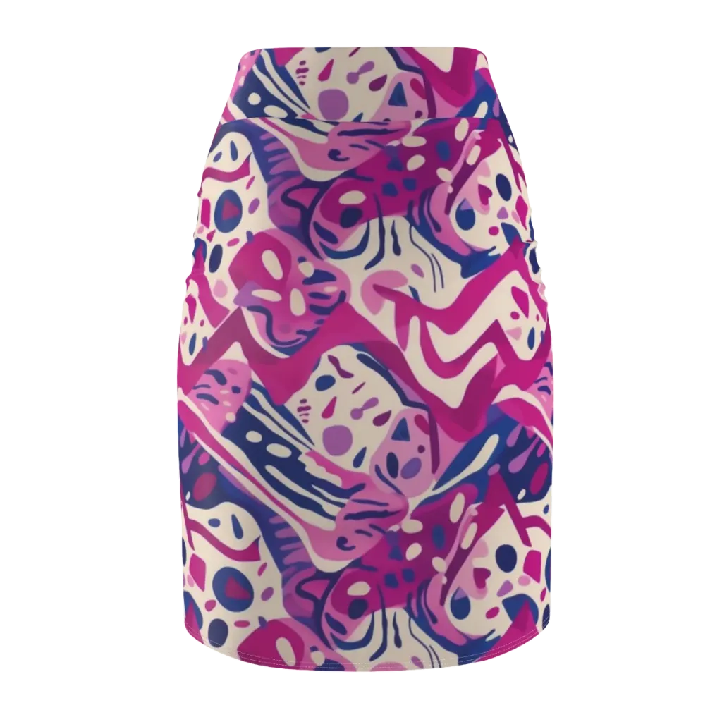 Neon Matisse on Pencil Skirt — Back