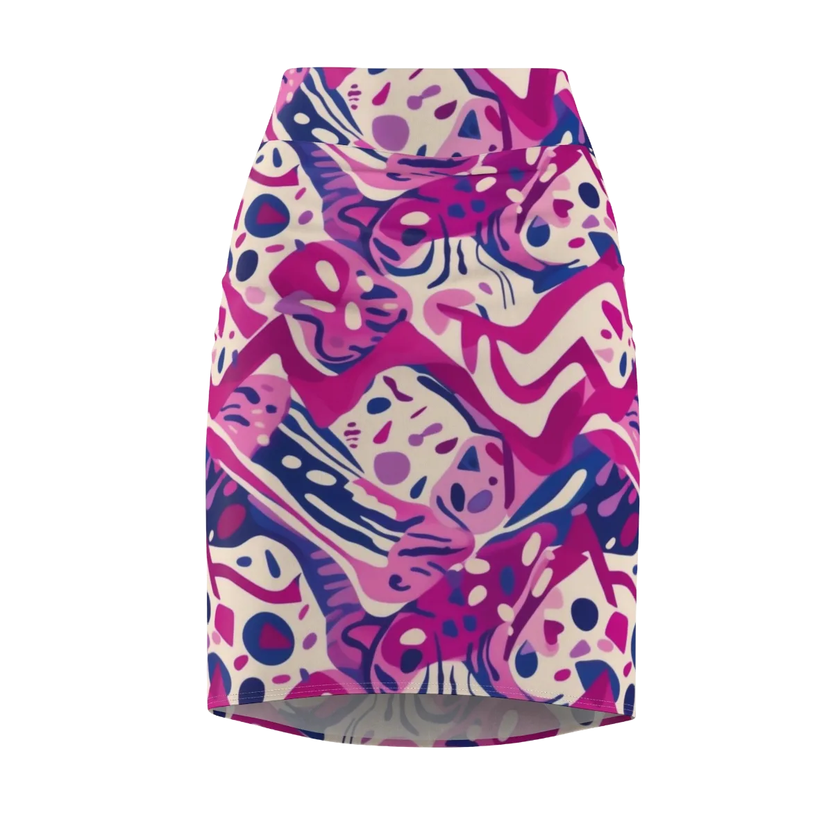 Neon Matisse on Pencil Skirt — Front