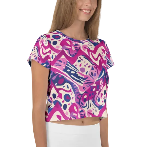 Neon Matisse on a Crop Tee