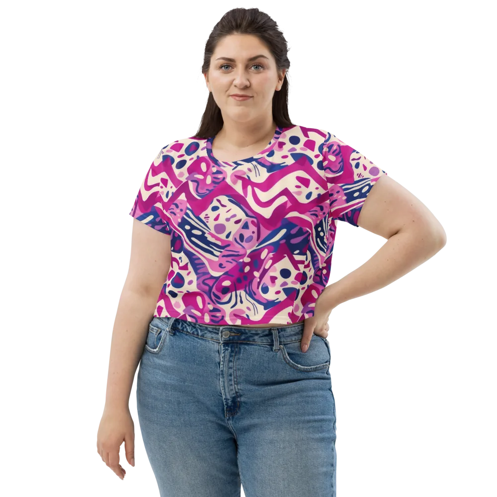 Neon Matisse on Crop Tee — Front
