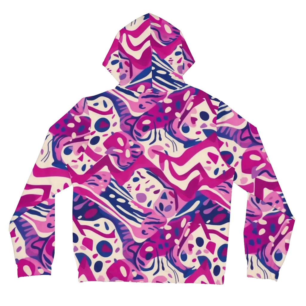 Neon Matisse on Women's Full-Zip Hoodie — Back