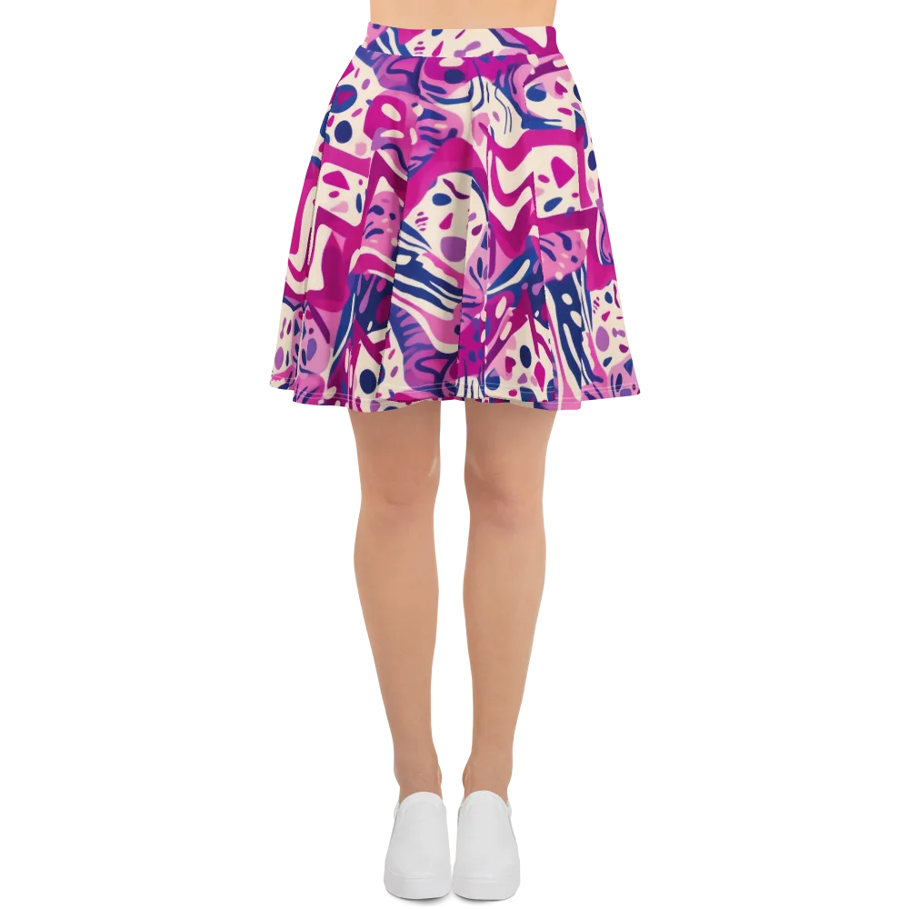 Neon Matisse on Skater Skirt — Front