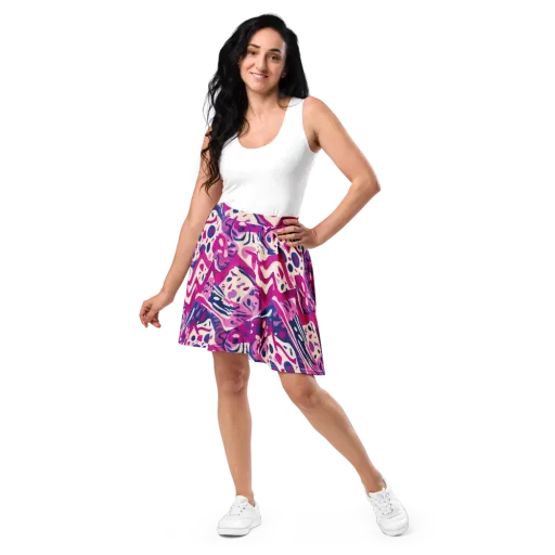Neon Matisse on a Skater Skirt