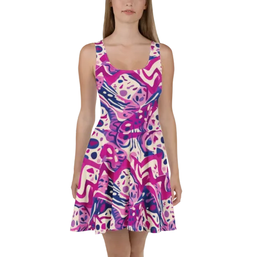 Neon Matisse on a Skater Dress