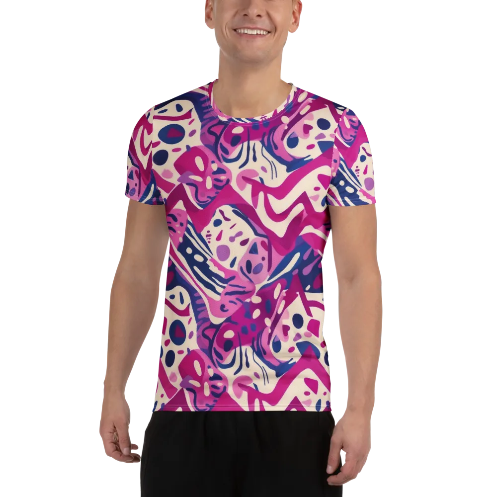 Neon Matisse on Men's Athletic T-Shirt — Front
