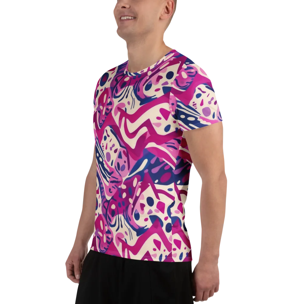 Neon Matisse on Men's Athletic T-Shirt — Left