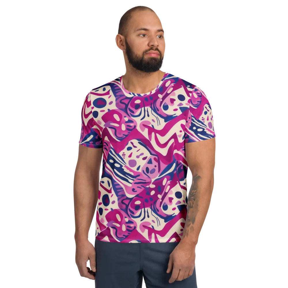 Neon Matisse on Men's Athletic T-Shirt — Front