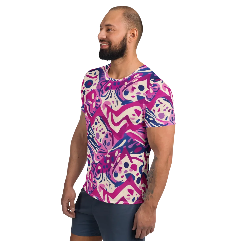 Neon Matisse on Men's Athletic T-Shirt — Left