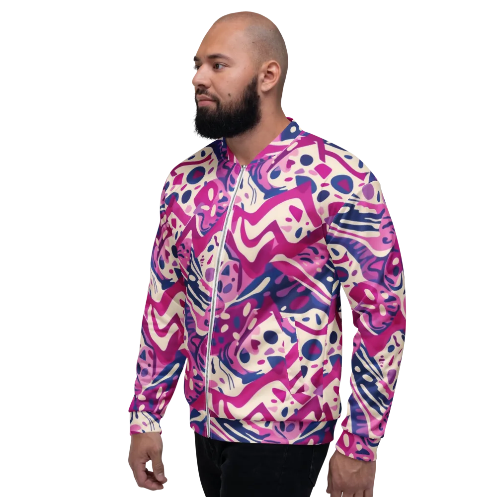 Neon Matisse on Bomber Jacket — Left
