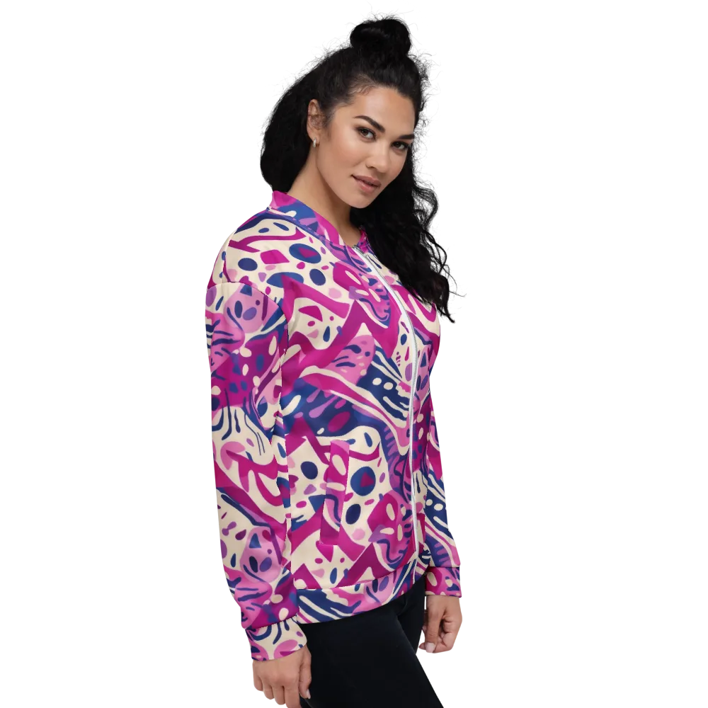 Neon Matisse on Bomber Jacket — Right
