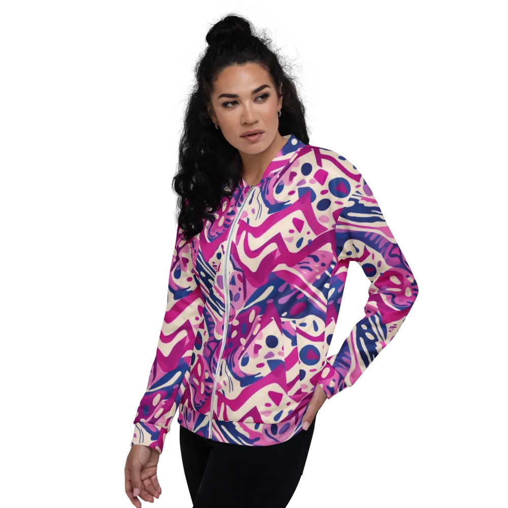 Neon Matisse on Bomber Jacket — Left