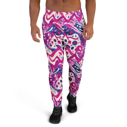 Neon Matisse on a Men's Joggers