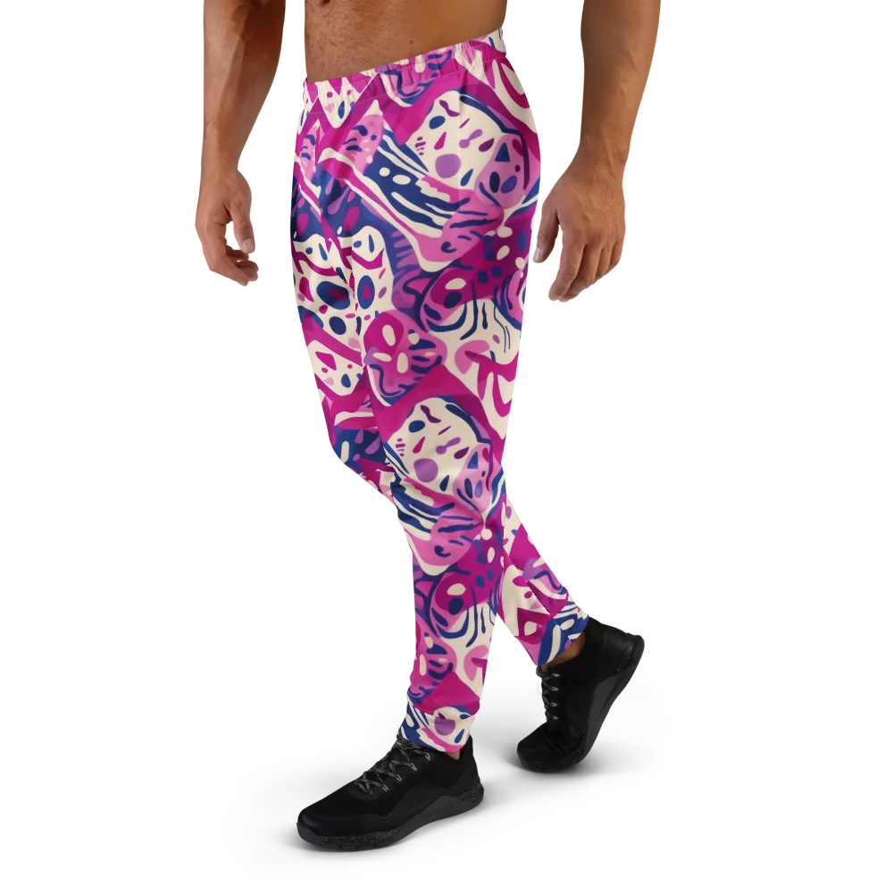 Neon Matisse on Men's Joggers — Left