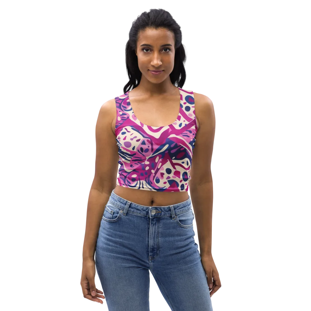 Neon Matisse on Crop Top — Front