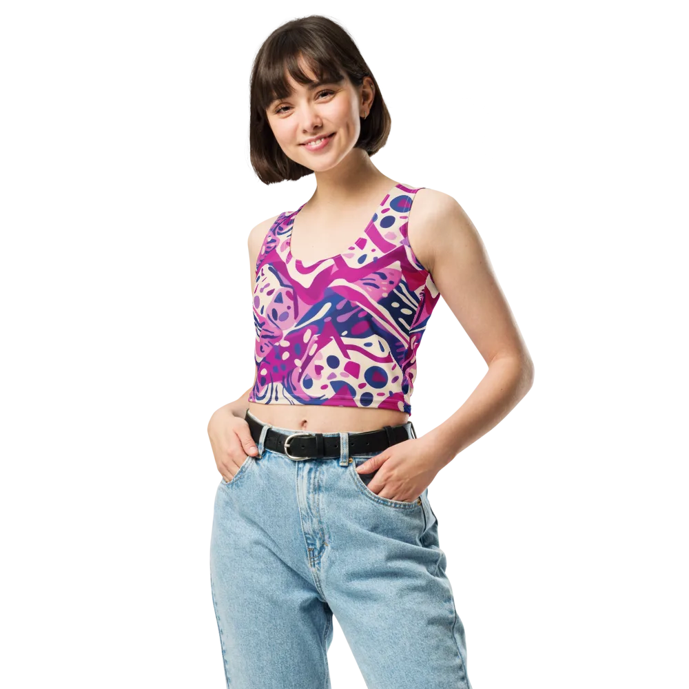 Neon Matisse on Crop Top — Front