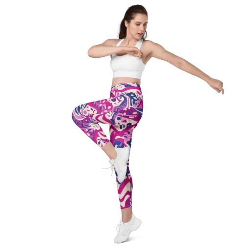 Neon Matisse on a Leggings with Pockets