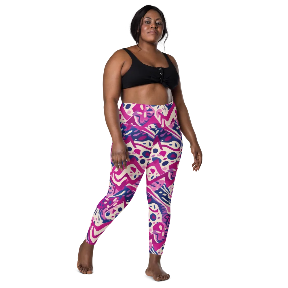 Neon Matisse on Leggings with Pockets — Front
