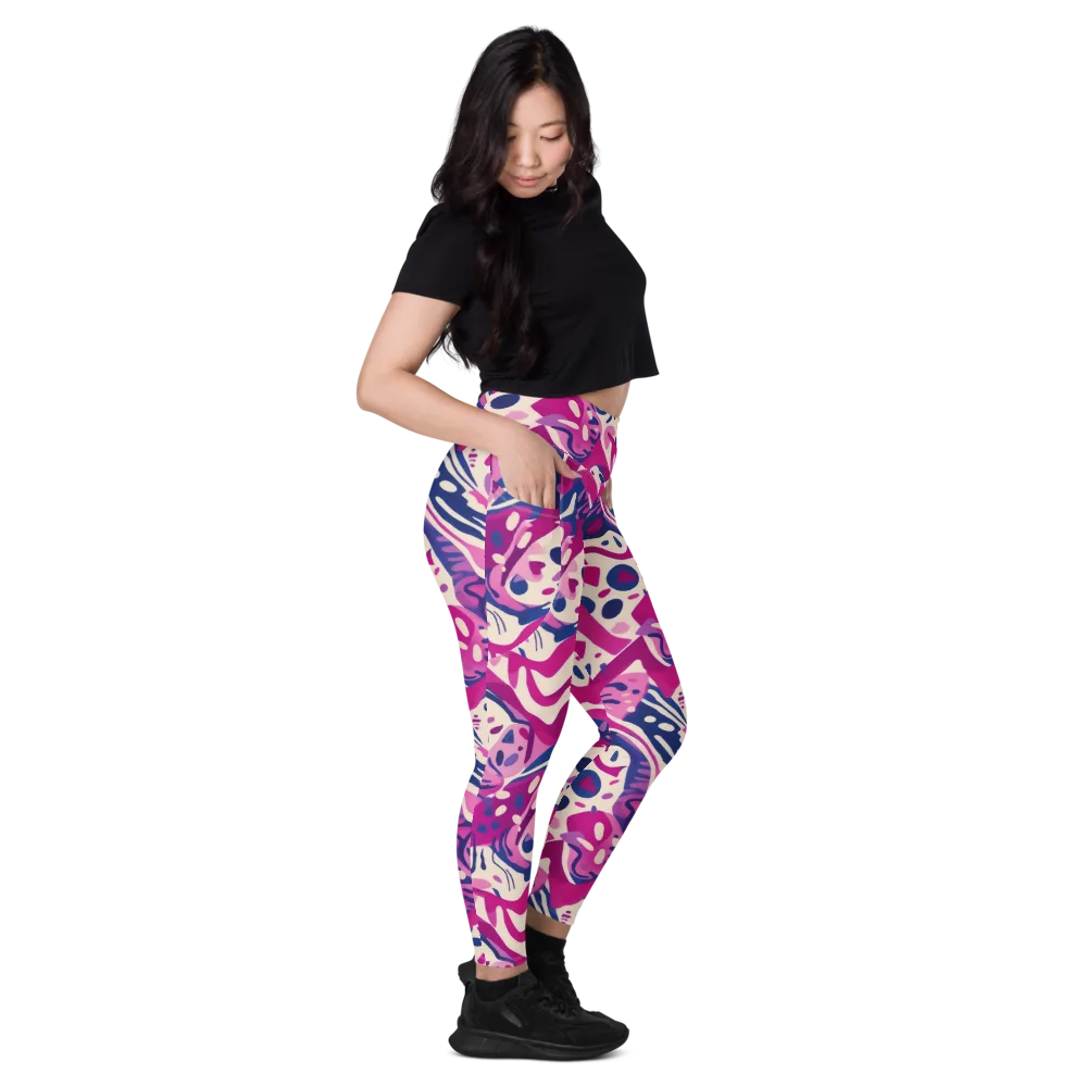 Neon Matisse on Leggings with Pockets — Right
