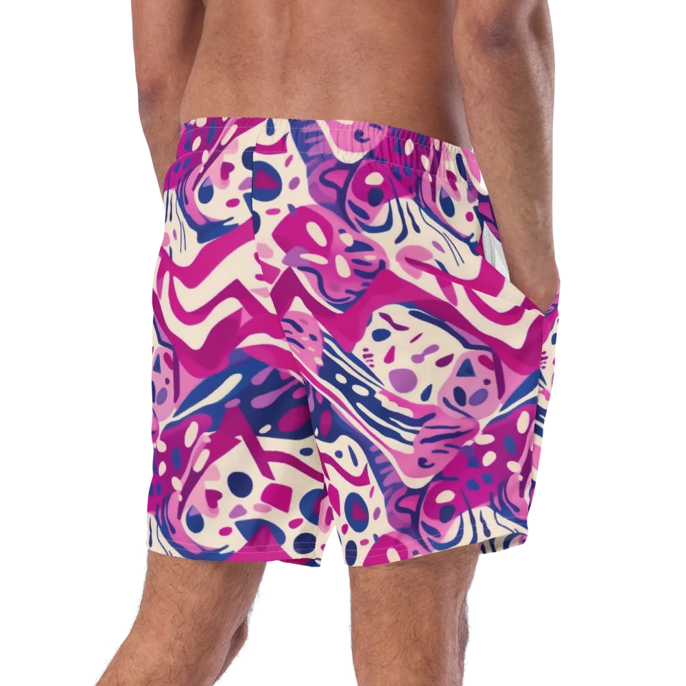 Neon Matisse on Swim Trunks — Right Back