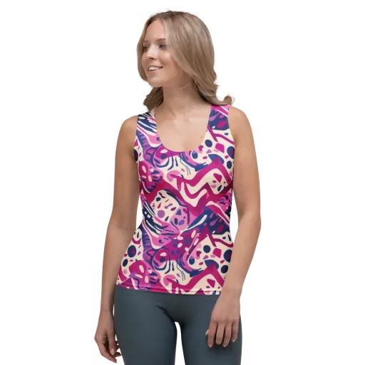 Neon Matisse on a Women's Tank Top