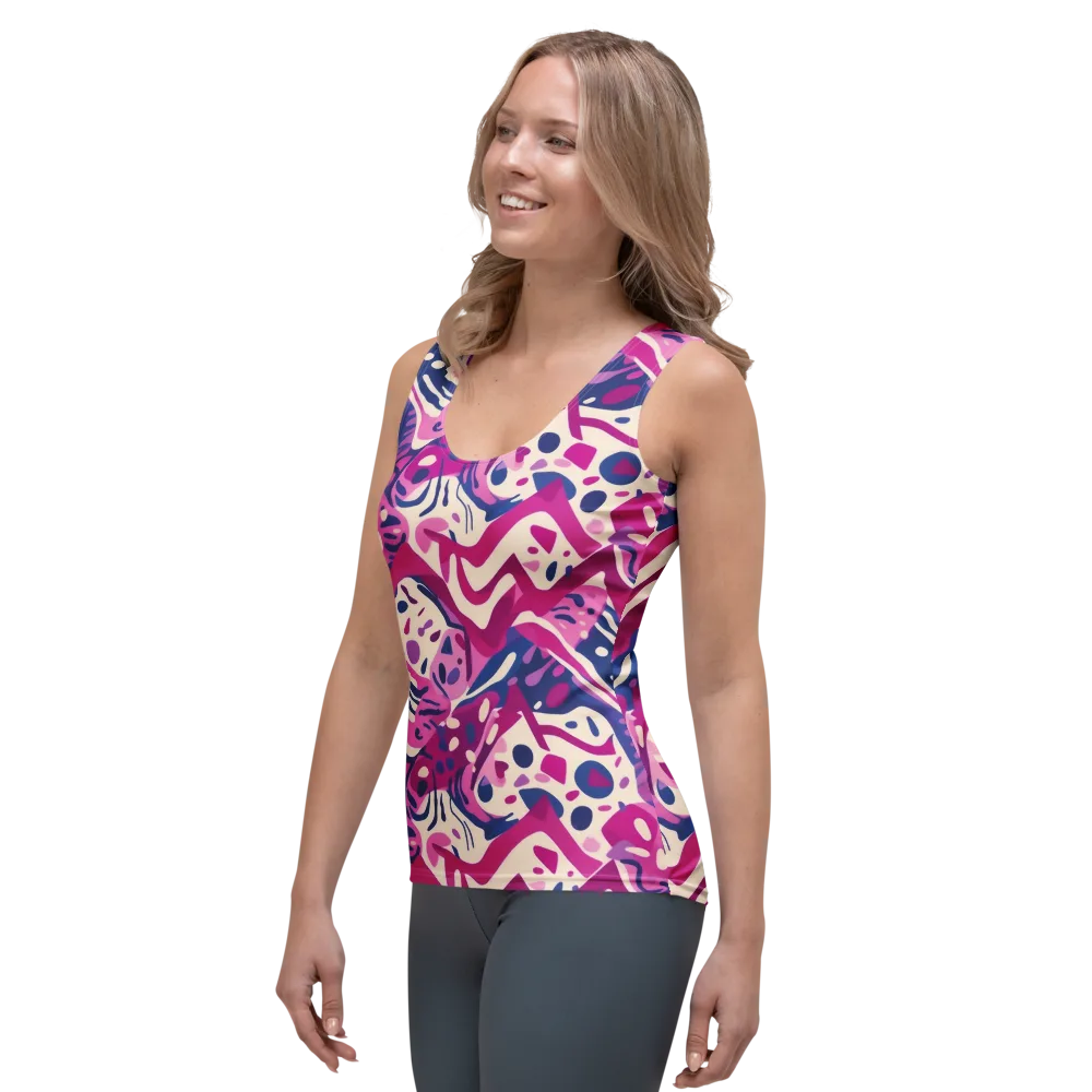 Neon Matisse on Women's Tank Top — Left Front