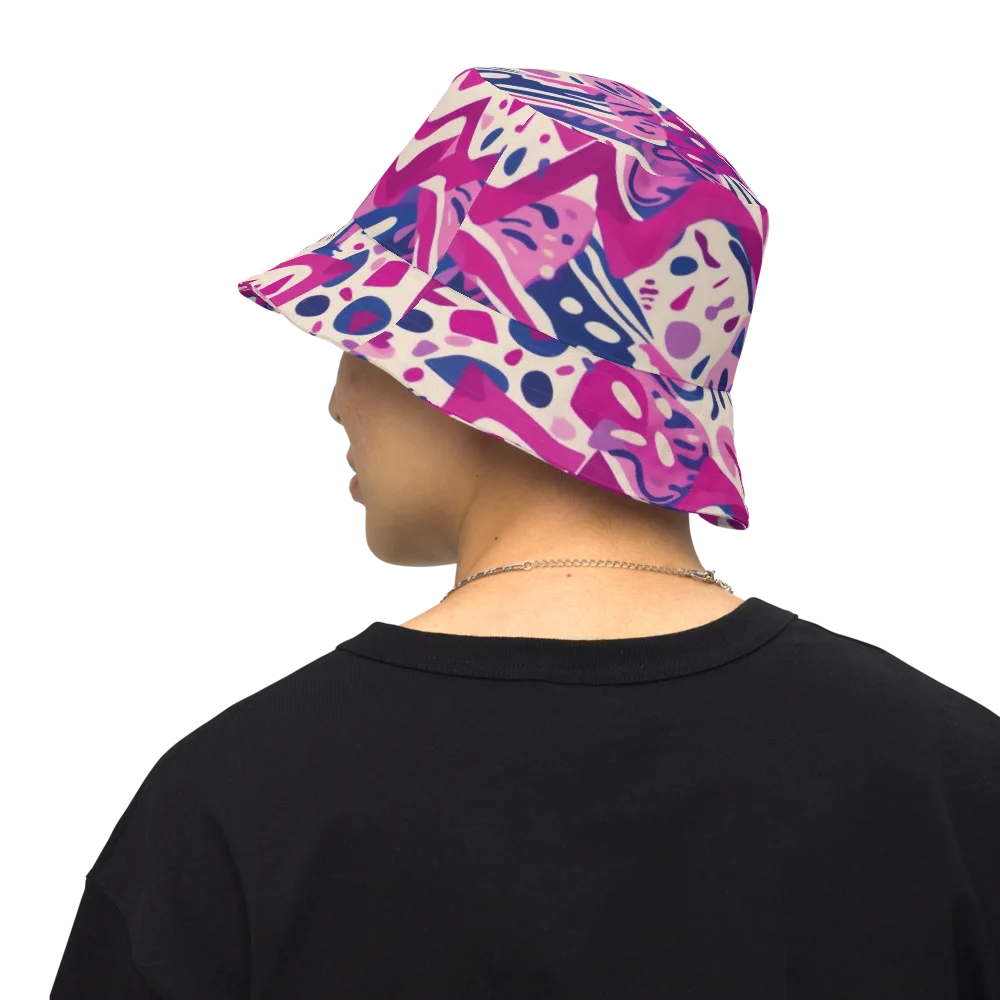 Neon Matisse on Reversible Bucket Hat — Back Inside