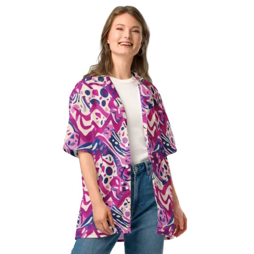 Neon Matisse on a Button Shirt