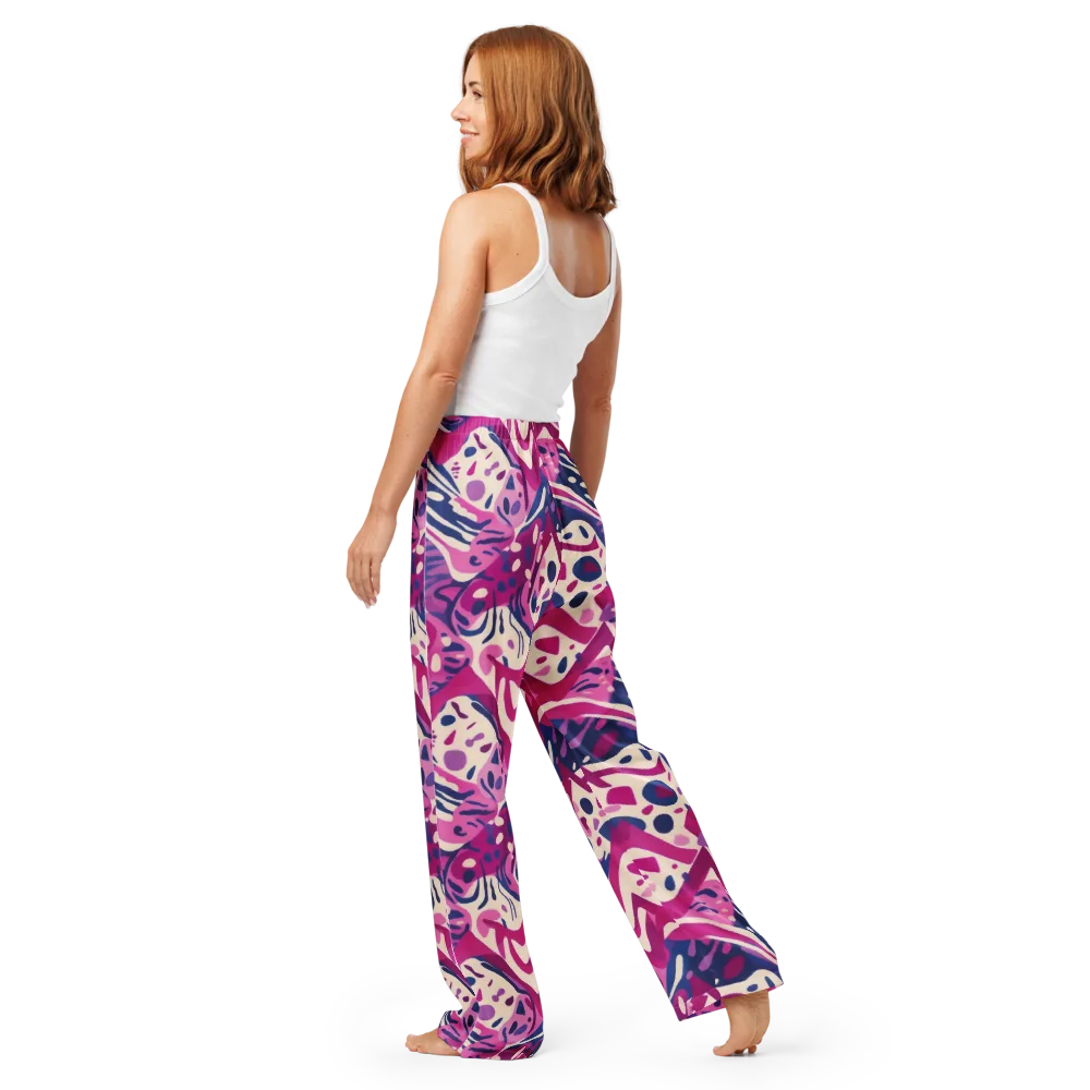 Neon Matisse on Women's Pajama Pants — Back