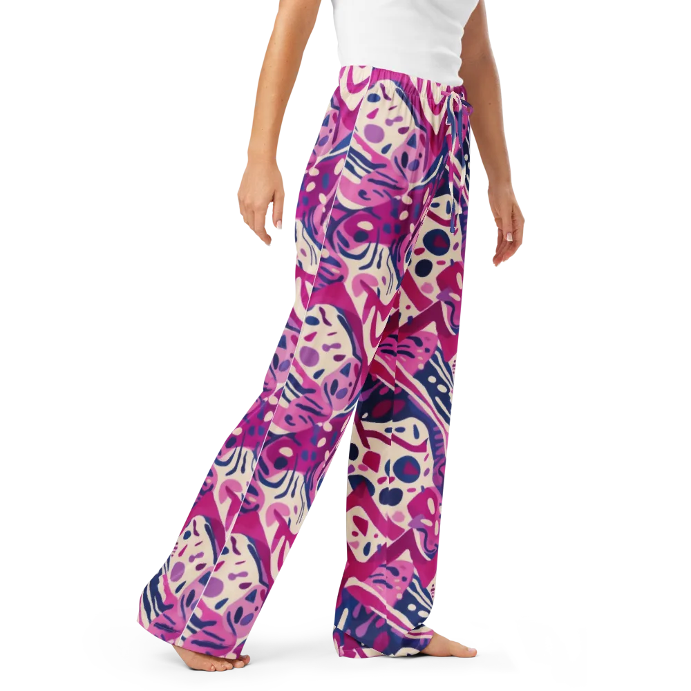 Neon Matisse on Women's Pajama Pants — Right Front
